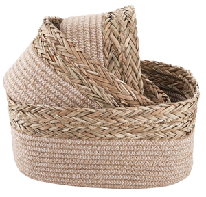 Best Choice Vietnam Storage <b>Basket</b> 100% Woven Seagrass <b>Wicker</b> Multifunctional Waste Bin-for Bathrooms and Bedroom - Product Image 5