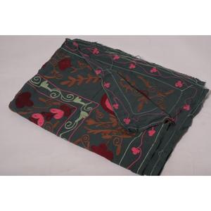 Vintage Handmade Embroidered Kantha Suzani <b>Quilt</b> Eco-Friendly Washable All-Season Cotton Floral Boho Bedspread Indian <b>Throw</b> - Product Image 5