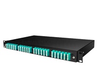 LC APC 1U 144 Cores MPO MTP Panel de conexión de fibra óptica Montaje en rack ODF para centro de datos 3G/4G de alta densidad y redes de telecomunicaciones