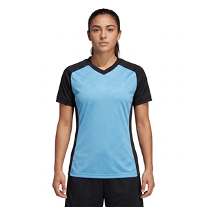 Women's V-Neck Soccer Jersey Women Short Sleeve Football Shirt Sportswear High Quality Custom Women Soccer Jersey - Product Image 1