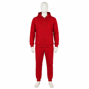 <b>Men</b> Half <b>Zip</b> Tracksuit With High Neck Pullover And Matching <b>Jogger</b> Pants For Workout Training Casual Wear And Private Label - Product Image 1