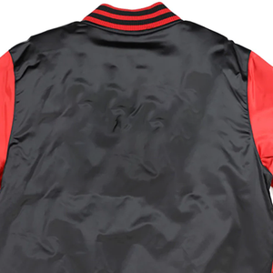 เสื้อแจ็คเก็ตบอมเบอร์สีดำแดงผ้าซาตินของทีมคลาร์กแอตแลนตาแพนเธอร์ส ปักโลโก้ทีมด้านหน้า สไตล์พรีเมียม สตรีทแวร์ สำหรับฤดูใบไม้ผลิ - Product Image 6