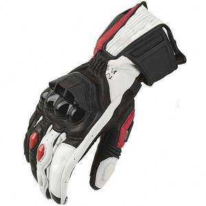 Gants de moto personnalisés à écran tactile, unisexes, hiver, chauds, légers, avec fermeture auto-agrippante, équipement de course, cuir, motocross - Product Image 1