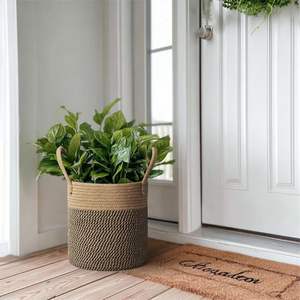 Maceta de Yute Tejida a Mano, Porta Plantas Natural para Decoración Interior y Exterior, Venta al Por Mayor - Product Image 6