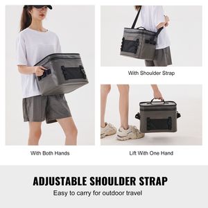 Borsa Frigo Morbida Portatile Leggera da 24 Lattine Impermeabile con Cerniera Antifuoriuscita per Uso Esterno - Product Image 5