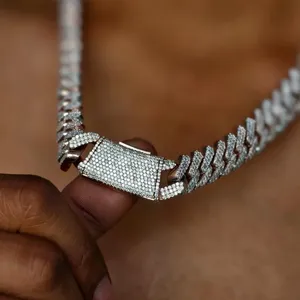 Collar de Cadena con Circonitas Cúbicas Chapado en Oro de 18K para Hombre, Estilo Hip Hop, Joyería de Moda para Fiestas - Product Image 2