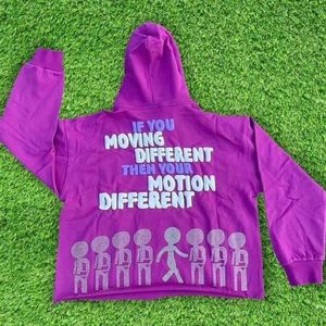 Sudadera con Capucha Morada para Hombre, Sudadera de Felpa con Logotipo Personalizado Bordado en 3D para Otoño - Product Image 2