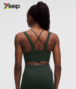 เสื้อชั้นในกีฬาโยคะคุณภาพสูงสำหรับผู้หญิง XEEP รุ่น XC-SB-196 แบบเรียบง่าย ระบายอากาศได้ดี สายปรับได้ แผ่นรองถอดออกได้ รองรับได้ดีเยี่ยม แห้งเร็ว - Product Image 2