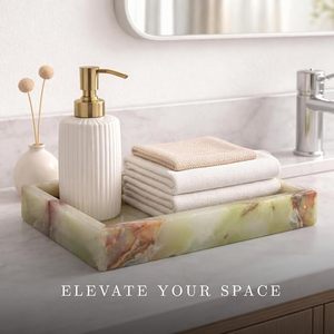 Bandeja de Baño Moderna y Económica de Mármol para Jabón, Botellas de Loción, Toallas y Organización Elegante del Baño por AALIYAN IMPEX - Product Image 5