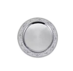 Wholesale Luxury Durable Metal Polished Charger <b>Plates</b> for Weddings Hotels Fujian Home Decor-Customized Dinnerware - Product Image 6