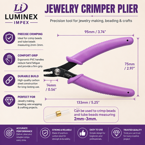 LUMINEX IMPEX LUB=113 <b>Long</b> <b>Nose</b> Stainless Steel Lightweight Smooth Work Jewelry Making Polishing Pliers for Bracelet Making DIY - Product Image 3