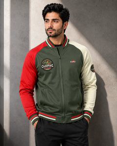 <b>Men</b> Compact <b>Varsity</b> <b>Jacket</b> Classic Letterman Baseball <b>Bomber</b> Coat Lightweight Soft Fabric Compact <b>Varsity</b> <b>Jacket</b> Front Casual - Product Image 3