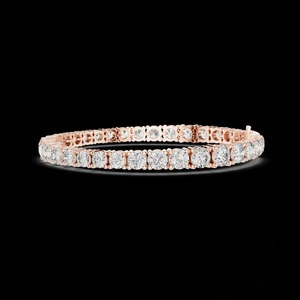 Elegant Rose Gold Plated Sterling <b>Silver</b> & Moissanite Chain Tennis <b>Bracelet</b> for Women's Daily Wear & Special Events Bulk Export - Product Image 2