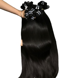 Máquina de extensiones de cabello humano sin procesar virgen vietnamita recta natural cruda superventas cutícula de doble trama alineada No - Product Image 1
