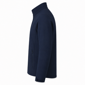 Chaqueta unisex de softshell con cremallera completa, cuello alto, cortavientos, informal, para exteriores, corte regular, poliéster, resistente al viento, precio económico. - Product Image 5