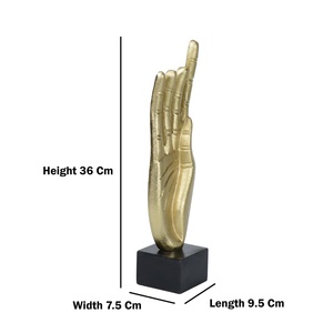 Premium Quality Jaffs Exports Aluminium Gold Plated Hand Figurine Modern Art Sculpture Eco-Friendly Tabletop <b>Ornament</b> Living - Product Image 4