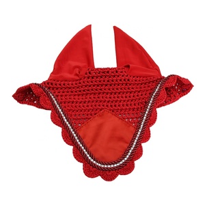 Voile en crochet équestre professionnel de haute qualité pour chevaux, accessoires équestres, bonnet d'oreille équin personnalisé avec cristaux faits à la main - Product Image 3