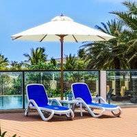 Table d'appoint pliante en plastique pour extérieur, style minimaliste moderne, pour hôtel, bord de piscine, patio, mobilier d'extérieur