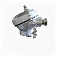 Tête de connexion universelle en aluminium CMI pour capteur thermocouple RTD, corps coudé, IP65, options NPT 1/2 et 3/4, résolution 0,1°C