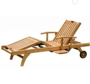 Chaise longue 1 d'Indonésie, fabriquée en magnifique bois de teck pour une expérience extérieure luxueuse. Profitez du confort et du style ! - Product Image 5