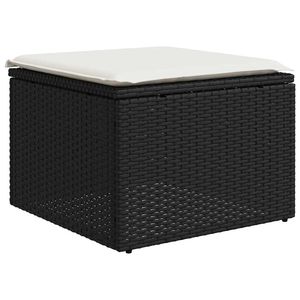 Conjunto de Sofás Modulares Grandes de Ratán PE Negro para Jardín, Muebles Modulares Elegantes para Exteriores - Product Image 4