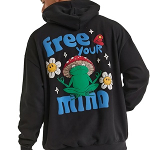 Sudadera con Capucha Negra Minimalista con Gráfico Pequeño en el Pecho, Forro Polar Suave, Estilo Urbano Cómodo, Diseño Estético - Product Image 3