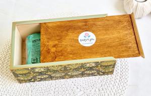 Caja de pañuelos de madera con tapa magnética y diseño impreso, caja de pañuelos de madera segura con diseño impreso para exhibición de productos premium, estuche mayorista. - Product Image 5