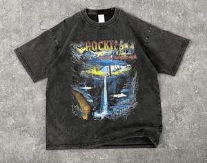 T-shirt personnalisé pour homme, t-shirt à imprimé graphique surdimensionné, mode streetwear, t-shirt court et ample pour homme - Product Image 1