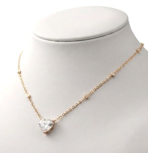 DEF Color VS VVS Clarity Heart & Round Cut Lab Grown Diamond 9K 10K 14K 18K <b>Solid</b> <b>Gold</b> IGI Certified Proposal Gift Chain <b>Pendant</b> - Product Image 4