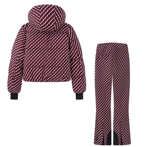 Nouvel ensemble de survêtement 2 pièces pour femme, collection automne 2026 : parka matelassée à capuche et fermeture éclair, pantalon coupe-vent au-dessus du genou - Product Image 2
