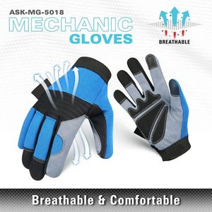Gants de mécanicien personnalisés en cuir synthétique Amara, gants de travail robustes, antidérapants, multi-usages - Product Image 5