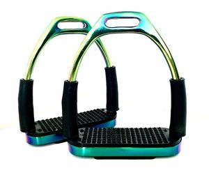 Estribos de Seguridad FLEXI Gloss Rainbow para Montar a Caballo, Acero S/ de 4" y 4.75", Estribos Cómodos con Diseño Anti Fatiga - Product Image 5