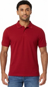 Men's <b>Orange</b> Short Sleeve Cotton Pique <b>Polo</b> Shirt Casual Solid Color Breathable Knitted Regular Fit - Product Image 6