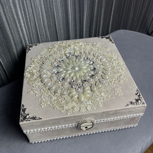 Embroidery <b>Gift</b> <b>Box</b> Affordable Price Handmade Decorative <b>Gift</b> <b>Box</b> for Jewelry Storage Wedding <b>Gifts</b> by Whimsy Art Craft - Product Image 6