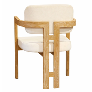 Fauteuil de salle à manger moderne en teck de qualité supérieure Rivelle, mobilier de salle à manger, revêtement en microfibre, luxe, restaurant, café - Product Image 2