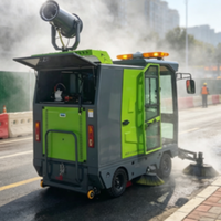 Machine de balayage de rue à batterie, grande puissance d'aspiration, pour le nettoyage des poussières et des déchets routiers avec canon à brume