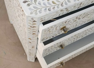 ILAHI's Bone Inlay <b>Drawer</b> Modern Design Agate Detailing <b>Storage</b> Portable Home Furniture - Product Image 2