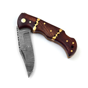 Damascus Steel Folding Pocket Knife Durable Handmade Pattern Steel Compact Outdoor <b>Camping</b> Hiking Fishing Travel <b>Tool</b> - Product Image 5
