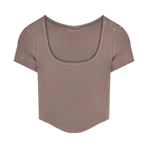 Nuevas camisetas de verano transpirables personalizadas de moda urbana, cuello redondo, corte corto, para mujer, de alta calidad, 100% algodón. - Product Image 3