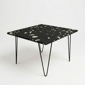 Table basse de salle à manger en plastique recyclé 4GoodThings, style moderne minimaliste, imperméable, durable, empilable, écologique, meubles pour la maison - Product Image 1