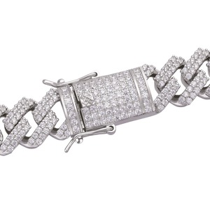 Premium Style <b>Iced</b> <b>Out</b> Miami Cuban Link <b>Chain</b> Moissanite Diamond Hip Hop Jewelry Necklace Cuban Link <b>Chain</b> for Unisex - Product Image 1