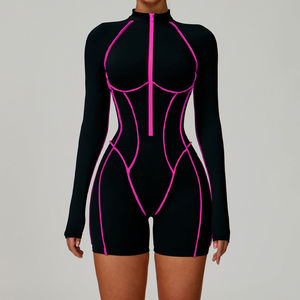Combinaison sur mesure pour femme, nouvelle collection, service OEM, combinaison en tricot à manches longues, couleur unie - Product Image 4