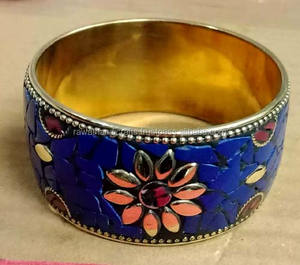 Brass <b>Bangles</b> Latest Designs/indian <b>Bangles</b>/<b>glass</b> <b>Bangles</b>/ Jewelry mosaic <b>bangle</b> bohemian jewelry hippie style - Product Image 2