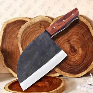 Couteau de boucher artisanal en acier à haute teneur en carbone, lame pleine longueur, manche en bois de rose, étui en cuir, cadeau personnalisé OEM - Product Image 4