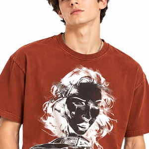 Camisetas Unisex con Estampado Gráfico, 100% Algodón, 300 GSM, Estampado Puff, Nuevas Camisetas Personalizadas para Marcas de Moda Urbana, Pedidos de Fábrica para Venta al por Menor - Product Image 3
