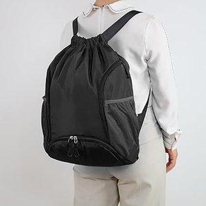 SHAGHAF SPORTS WEAR Custom Blue Microfiber Drawstring <b>Backpack</b> for Men Women | Waterproof Gym Bag | Lightweight Travel 50-<b>70L</b> - Product Image 5