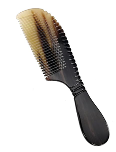 Peigne en corne de buffle naturelle de qualité supérieure, à dents fines, écologique, fait main FAIZA CRAFT pour usage en salon, soin professionnel des cheveux - Product Image 5