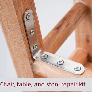 Support d'angle droit en acier inoxydable à 90 degrés pour renforcement de meubles, connecteur pour chaise, table, lit - Product Image 3