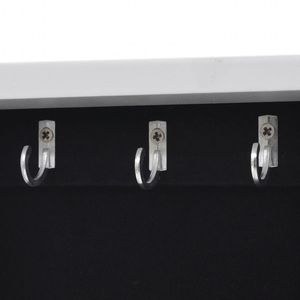 Organizzatore di armadietti per gioielli con specchio bianco in MDF - Product Image 6