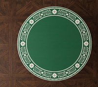 Table console ronde Belladec BI-WT272 verte, en os incrusté à la main, motif floral, meubles modernes pour salon, base en bois